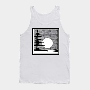 High pagoda in front of the sun. Tank Top